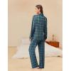 Ekouaer Womens Pajama Sets Button Down Pjs Sets Soft Long Sleeve Sleepwear Button Up Loungewear with Pockets, S-XXL(Blue and Green Plaid)