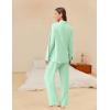 Ekouaer Womens Pajama Sets Button Down Pjs Sets Soft Long Sleeve Sleepwear Button Up Loungewear with Pockets, S-XXL(Light Green)