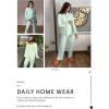 Ekouaer Womens Pajama Sets Button Down Pjs Sets Soft Long Sleeve Sleepwear Button Up Loungewear with Pockets, S-XXL(Light Green)