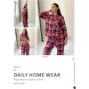 Ekouaer Womens Pajama Sets Button Down Pjs Sets Soft Long Sleeve Sleepwear Button Up Loungewear with Pockets, S-XXL(Pink and Black Plaid)