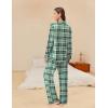 Ekouaer Womens Pajama Sets Button Down Pjs Sets Soft Long Sleeve Sleepwear Button Up Loungewear with Pockets, S-XXL(Pink and Green Plaid)