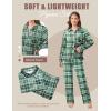 Ekouaer Womens Pajama Sets Button Down Pjs Sets Soft Long Sleeve Sleepwear Button Up Loungewear with Pockets, S-XXL(Pink and Green Plaid)