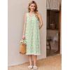 Ekouaer Nightgowns for Women Sleeveless Night Gown Victorian Sleep Shirt with Pockets Ladies Pjs Lace Trim Sleepwear S-XXL(Green Yellow Flowers)