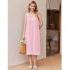 Ekouaer Nightgowns for Women Sleeveless Night Gown Victorian Sleep Shirt with Pockets Ladies Pjs Lace Trim Sleepwear S-XXL(Pink)