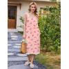 Ekouaer Nightgowns for Women Sleeveless Night Gown Victorian Sleep Shirt with Pockets Ladies Pjs Lace Trim Sleepwear S-XXL(Pink Flower)