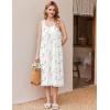 Ekouaer Nightgowns for Women Sleeveless Night Gown Victorian Sleep Shirt with Pockets Ladies Pjs Lace Trim Sleepwear S-XXL(Pink Purple Flower)
