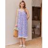 Ekouaer Nightgowns for Women Sleeveless Night Gown Victorian Sleep Shirt with Pockets Ladies Pjs Lace Trim Sleepwear S-XXL(Purple Dots)