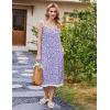 Ekouaer Nightgowns for Women Sleeveless Night Gown Victorian Sleep Shirt with Pockets Ladies Pjs Lace Trim Sleepwear S-XXL(Purple Dots)