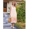 Ekouaer Nightgowns for Women Sleeveless Night Gown Victorian Sleep Shirt with Pockets Ladies Pjs Lace Trim Sleepwear S-XXL(Watercolor Flowers-pink)