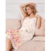 Ekouaer Nightgowns for Women Sleeveless Night Gown Victorian Sleep Shirt with Pockets Ladies Pjs Lace Trim Sleepwear S-XXL(Watercolor Flowers-pink)