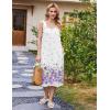 Ekouaer Nightgowns for Women Sleeveless Night Gown Victorian Sleep Shirt with Pockets Ladies Pjs Lace Trim Sleepwear S-XXL(Watercolor Flowers-purple)