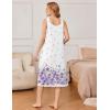 Ekouaer Nightgowns for Women Sleeveless Night Gown Victorian Sleep Shirt with Pockets Ladies Pjs Lace Trim Sleepwear S-XXL(Watercolor Flowers-purple)