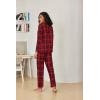 Ekouaer Pajamas for Women 2 Piece Lounge Set Long Sleeve Plaid Sleepwear Casual 2 Piece Pjs S-XXL(Red Black Plaid)