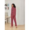 Ekouaer Pajamas for Women 2 Piece Lounge Set Long Sleeve Plaid Sleepwear Casual 2 Piece Pjs S-XXL(Red Plaid)