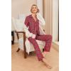 Ekouaer Pajamas for Women 2 Piece Lounge Set Long Sleeve Plaid Sleepwear Casual 2 Piece Pjs S-XXL(Red Plaid)