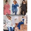 Ekouaer Pajamas for Women Set Long Sleeve Sleepwear Top & Pants Pjs Comfy 2 Piece Lounge Set with Pockets S-XXL(Navy Floral)