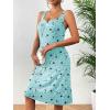 Ekouaer Sleeveless Nightgowns for Women Night Shirts Sleep Shirts Pleated Front Sleepwear Printed Night Dress Star Moon L