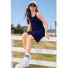 Ekouaer Tank Nightgowns for Women Sleeveless Sleep Dress Crew Neck Sleep Shirt Comfy Pajama Dress(A_navy Blue)