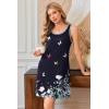 Ekouaer Tank Nightgowns for Women Sleeveless Sleep Dress Crew Neck Sleep Shirt Comfy Pajama Dress(Black Butterfly Gradient)