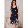 Ekouaer Tank Nightgowns for Women Sleeveless Sleep Dress Crew Neck Sleep Shirt Comfy Pajama Dress(Black Butterfly Gradient)