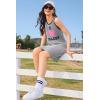 Ekouaer Tank Nightgowns for Women Sleeveless Sleep Dress Crew Neck Sleep Shirt Comfy Pajama Dress(Light Gray Sleep)