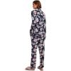 Ekouaer Women’s Pajamas Long Sleeve Sleepwear Casual Button Down Loungewear Soft Pjs Set S-XXL(Black Pink Floral)