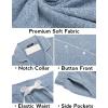 Ekouaer Women’s Pajamas Long Sleeve Sleepwear Casual Button Down Loungewear Soft Pjs Set S-XXL(Blue)