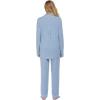 Ekouaer Women’s Pajamas Long Sleeve Sleepwear Casual Button Down Loungewear Soft Pjs Set S-XXL(Blue)