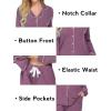 Ekouaer Women’s Pajamas Long Sleeve Sleepwear Casual Button Down Loungewear Soft Pjs Set S-XXL(Cherry Red)