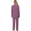 Ekouaer Women’s Pajamas Long Sleeve Sleepwear Casual Button Down Loungewear Soft Pjs Set S-XXL(Cherry Red)