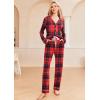 Ekouaer Women’s Pajamas Long Sleeve Sleepwear Casual Button Down Loungewear Soft Pjs Set S-XXL(Christmas Plaid)