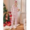 Ekouaer Women’s Pajamas Long Sleeve Sleepwear Casual Button Down Loungewear Soft Pjs Set S-XXL(Christmas Reindeer)