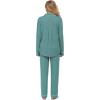 Ekouaer Women’s Pajamas Long Sleeve Sleepwear Casual Button Down Loungewear Soft Pjs Set S-XXL(Green)