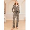 Ekouaer Women’s Pajamas Long Sleeve Sleepwear Casual Button Down Loungewear Soft Pjs Set S-XXL(Leopard)