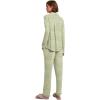 Ekouaer Women’s Pajamas Long Sleeve Sleepwear Casual Button Down Loungewear Soft Pjs Set S-XXL(Light Green)