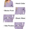 Ekouaer Women’s Pajamas Long Sleeve Sleepwear Casual Button Down Loungewear Soft Pjs Set S-XXL(Light Purple)