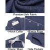 Ekouaer Women’s Pajamas Long Sleeve Sleepwear Casual Button Down Loungewear Soft Pjs Set S-XXL(Navy)