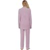 Ekouaer Women’s Pajamas Long Sleeve Sleepwear Casual Button Down Loungewear Soft Pjs Set S-XXL(Pink)