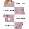 Ekouaer Women’s Pajamas Long Sleeve Sleepwear Casual Button Down Loungewear Soft Pjs Set S-XXL(Pink)