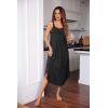Ekouaer Women’s Sleeveless Nightgown Long Nightgowns for Women Full Slip Soft Nightshirt Wide Strap Sleepwear Lounge Dresses(Black)