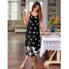 Ekouaer Women’s Sleeveless Nightgown Long Nightgowns for Women Full Slip Soft Nightshirt Wide Strap Sleepwear Lounge Dresses(Black Butterfly)