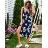 Ekouaer Women’s Sleeveless Nightgown Long Nightgowns for Women Full Slip Soft Nightshirt Wide Strap Sleepwear Lounge Dresses(Blue Floral)