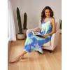 Ekouaer Women’s Sleeveless Nightgown Long Nightgowns for Women Full Slip Soft Nightshirt Wide Strap Sleepwear Lounge Dresses(Blue Tie Dye)
