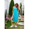 Ekouaer Women’s Sleeveless Nightgown Long Nightgowns for Women Full Slip Soft Nightshirt Wide Strap Sleepwear Lounge Dresses(Deep Sky Blue)