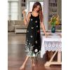 Ekouaer Women’s Sleeveless Nightgown Long Nightgowns for Women Full Slip Soft Nightshirt Wide Strap Sleepwear Lounge Dresses(Green Leaf)