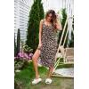 Ekouaer Women’s Sleeveless Nightgown Long Nightgowns for Women Full Slip Soft Nightshirt Wide Strap Sleepwear Lounge Dresses(Leopard Print)