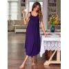 Ekouaer Women’s Sleeveless Nightgown Long Nightgowns for Women Full Slip Soft Nightshirt Wide Strap Sleepwear Lounge Dresses(Purple)