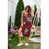 Ekouaer Women’s Sleeveless Nightgown Long Nightgowns for Women Full Slip Soft Nightshirt Wide Strap Sleepwear Lounge Dresses(Red Flowers)