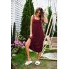Ekouaer Women’s Sleeveless Nightgown Long Nightgowns for Women Full Slip Soft Nightshirt Wide Strap Sleepwear Lounge Dresses(Wine Red)