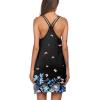 Ekouaer Women’s V Neck Sleeveless Nightgown(Black Butterfly)